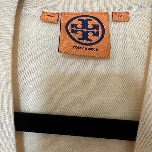 Tory Burch Merino Wool Plunge Neckline Sweater - Picture 2 of 6